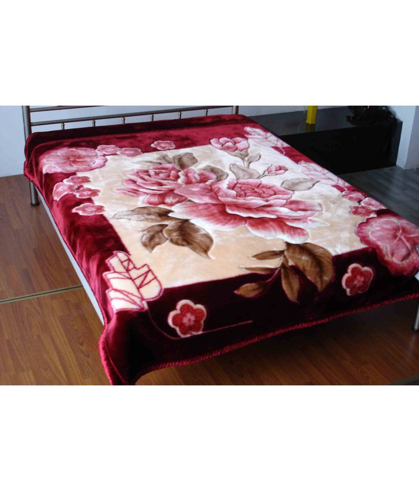 Signature Multicolour Polyester Mink Double Bed Blanket Buy Signature 