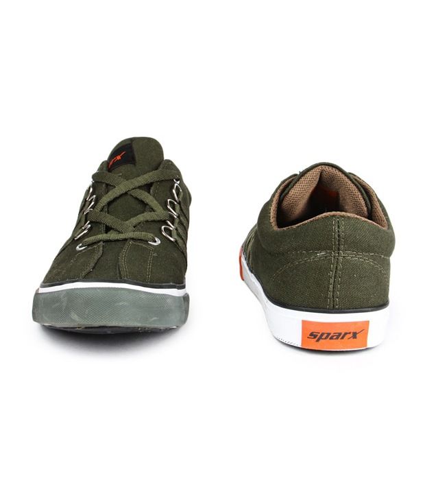 sparx olive green canvas shoes