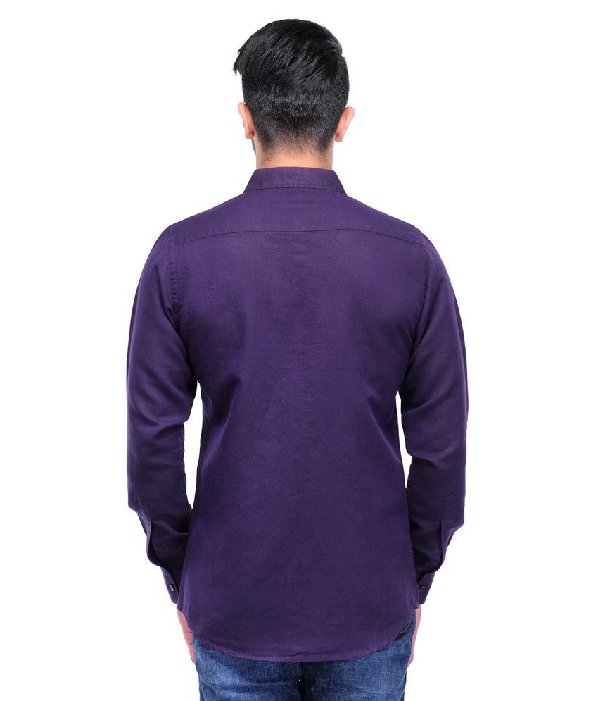 mens purple linen shirt