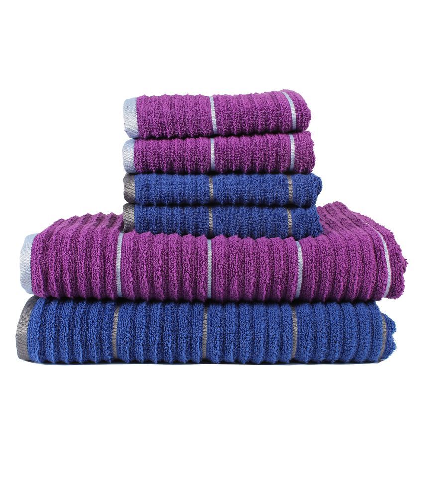 Casa Copenhagen Linea Ribbed Zero Twist Sparkling Grape & Deep Sapphire