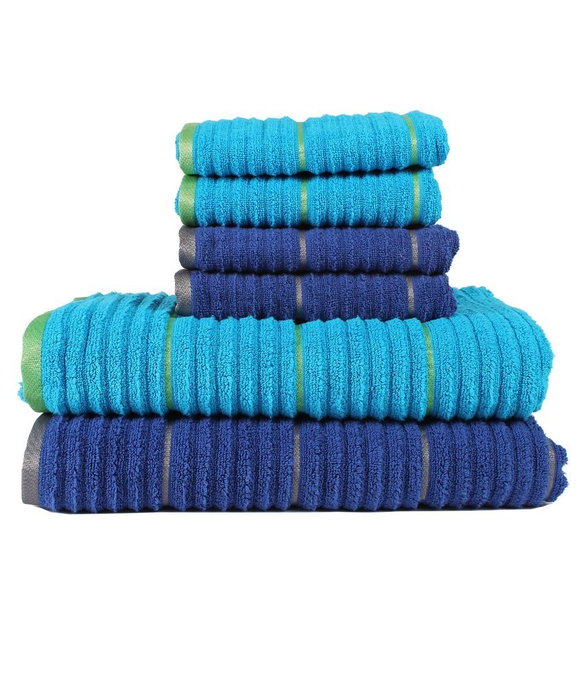 Casa Copenhagen Linea Ribbed Zero Twist Hawaiin Ocean & Deep Sapphire 2