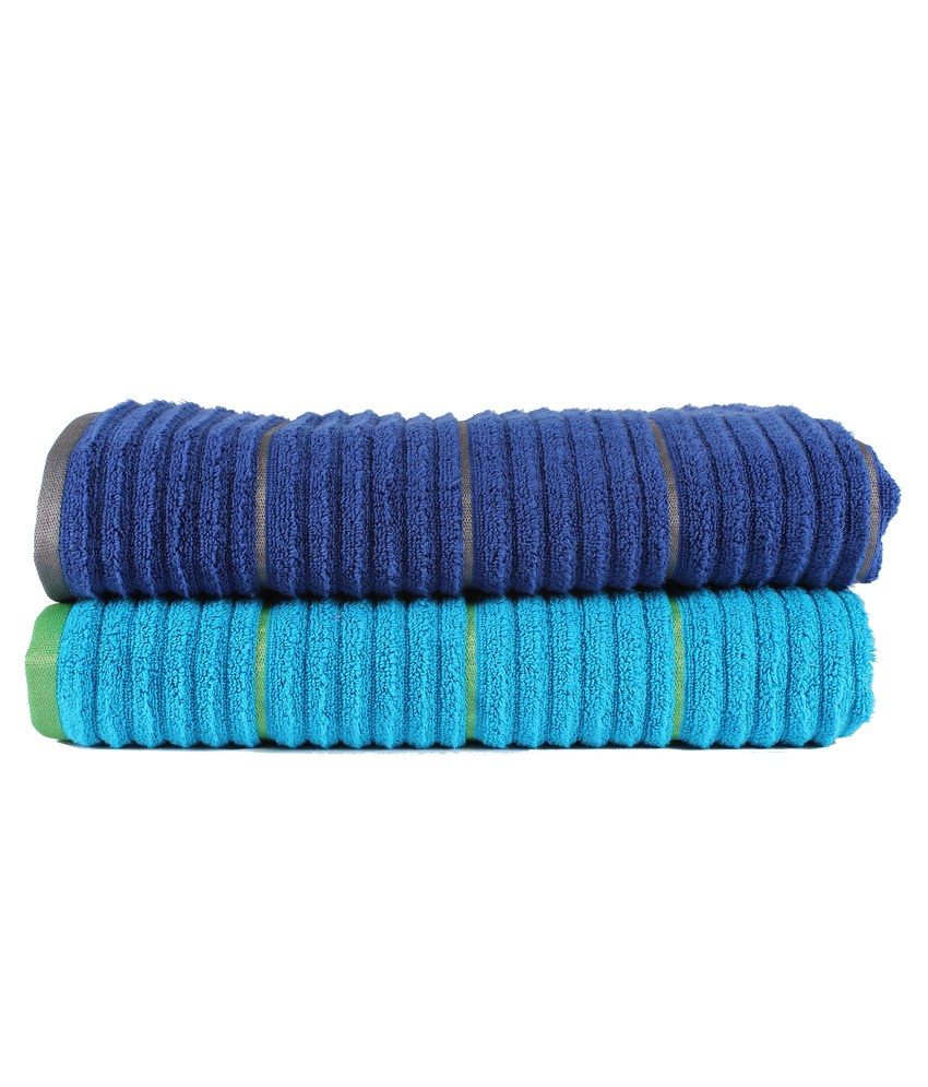 Casa Copenhagen Linea Ribbed Zero Twist Hawaiin Ocean & Deep Sapphire 2