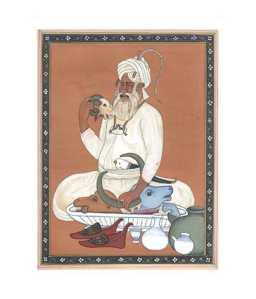 Exotic India Man Eating Animals Folk Art Painting: Buy Exotic India Man  Eating Animals Folk Art Painting at Best Price in India on Snapdeal