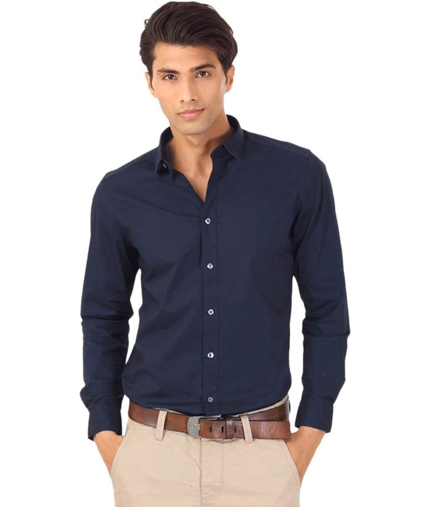 Unique For Men  Multicolour Cotton Blend Formal Shirt  