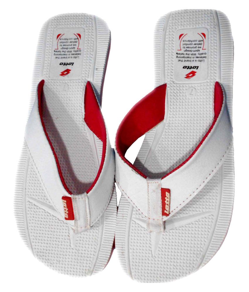 Lotto Strength White Flip-flop Slippers Price in India- Buy Lotto ...