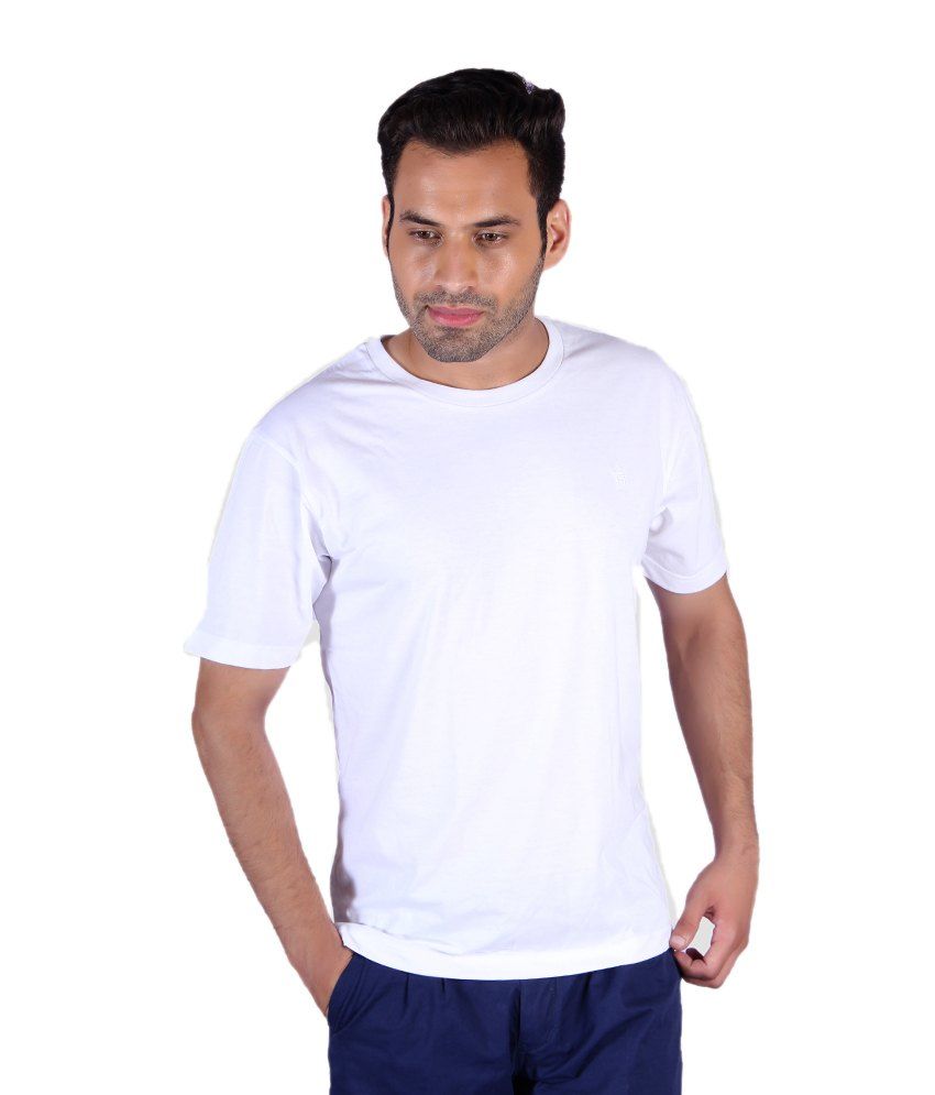 Humbert White R-neck T-shirt - Buy Humbert White R-neck T-shirt Online ...