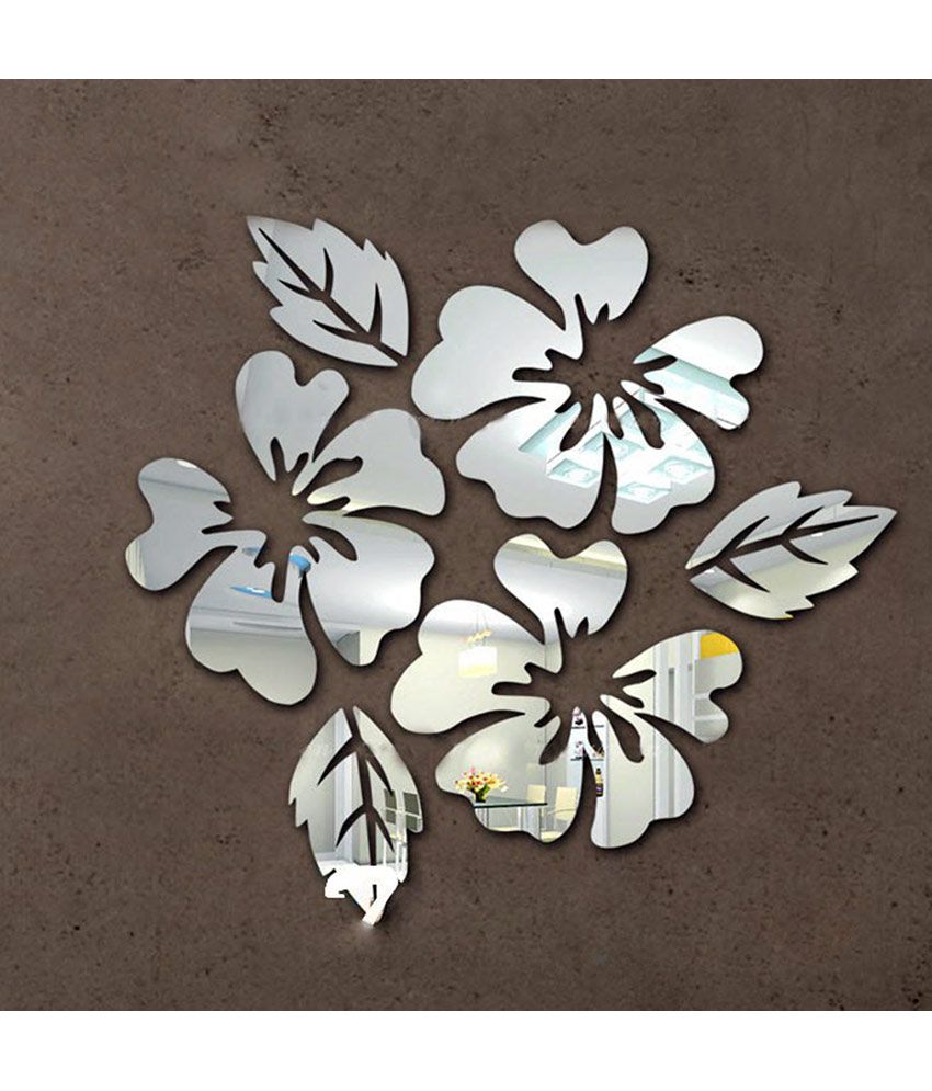 Saifee Acrylic 3D Home  Decor  Cut Out Flower  Combined 