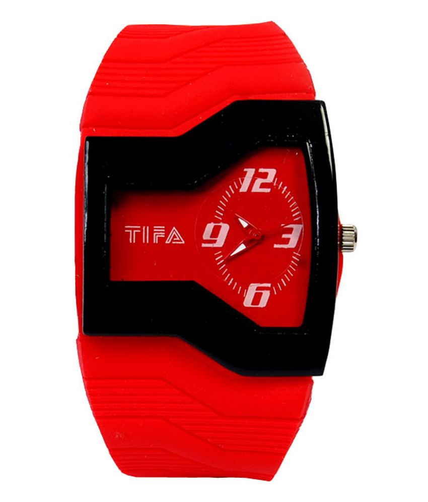 red wrist watch for mens