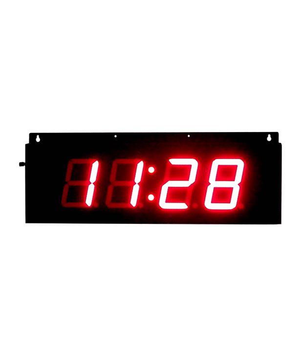 red digital clock