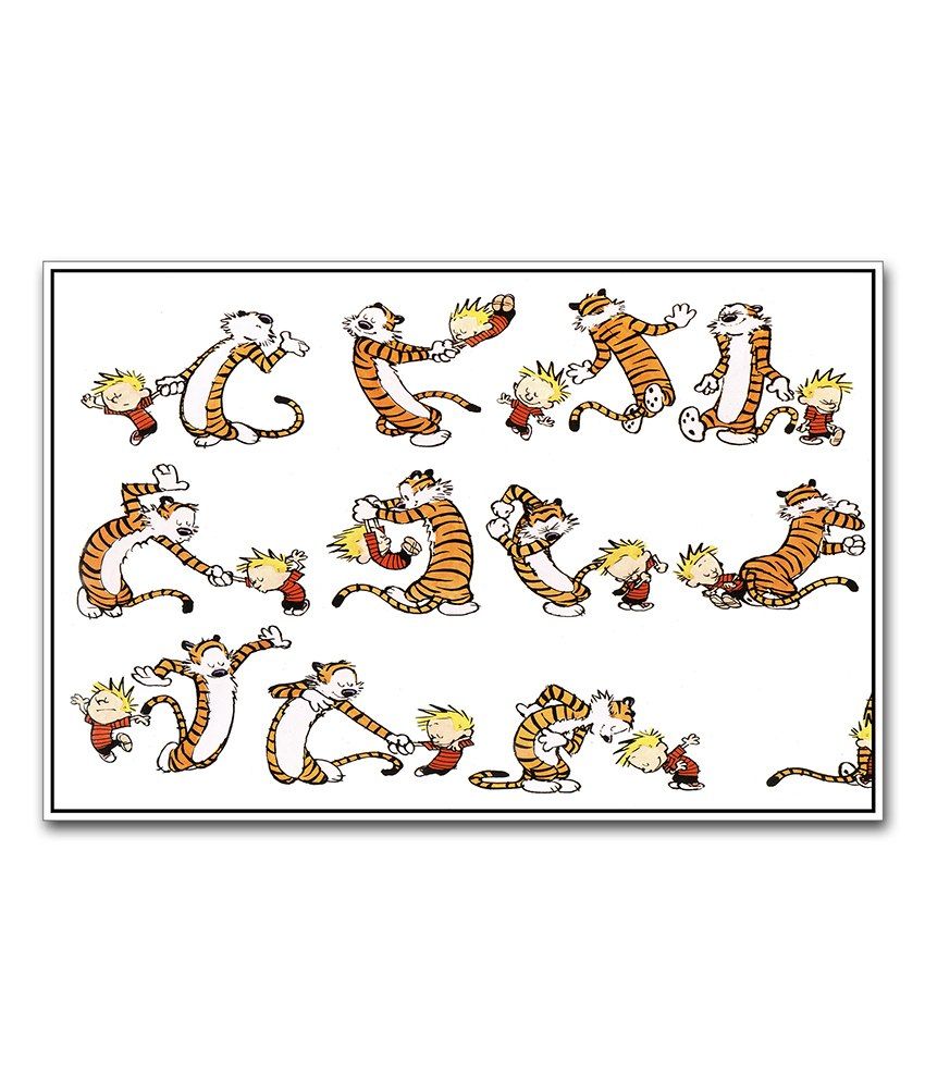 Artifa Calvin And Hobbes Dancing Poster Buy Artifa Calvin And Hobbes Dancing Poster At Best 