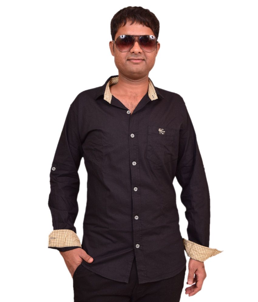     			British Terminal Stylish Look Black Shirt