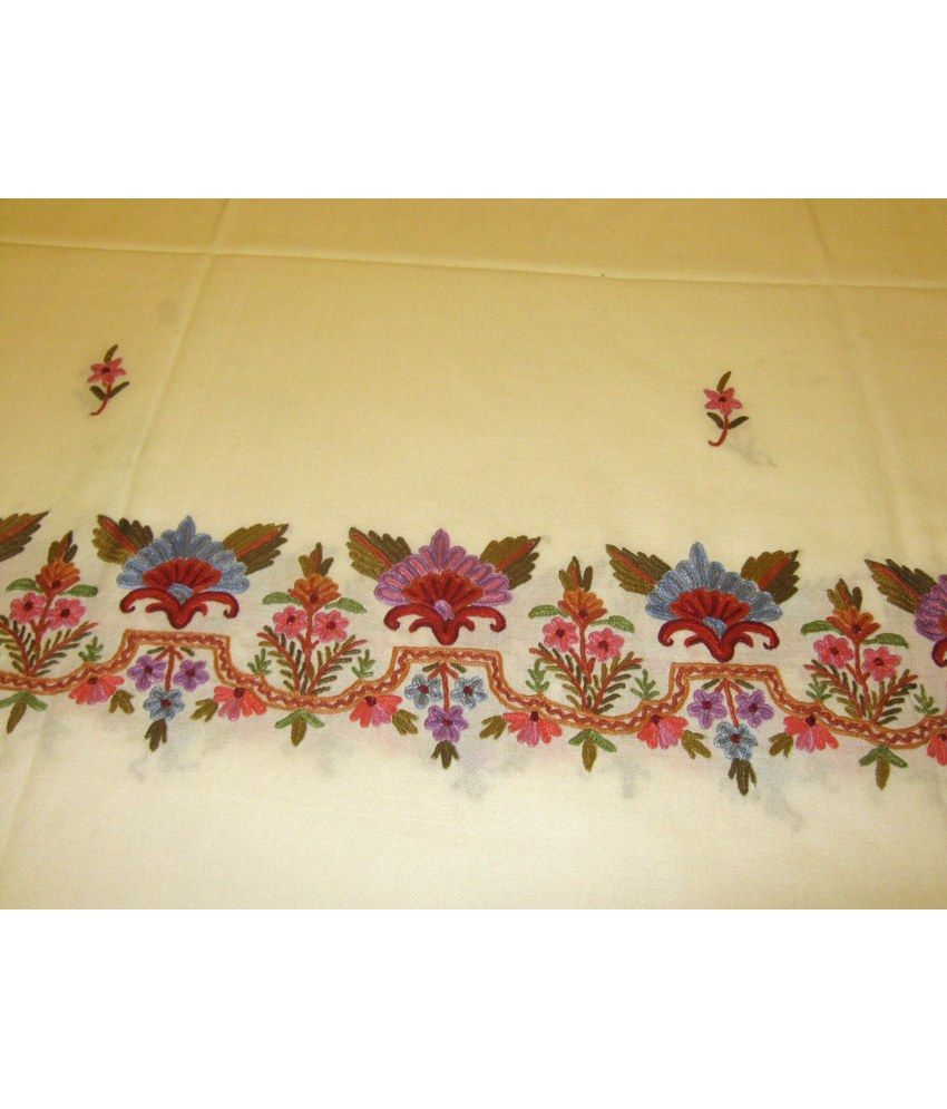 Kit De Broderie Vintage Jebba Designs 1972 - Fleurs, Naturel - Toile, Laine, Cadre Inclus