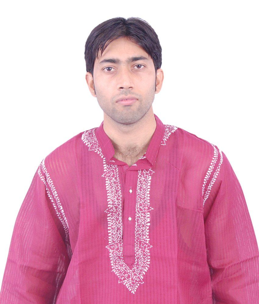 maroon chikan kurti