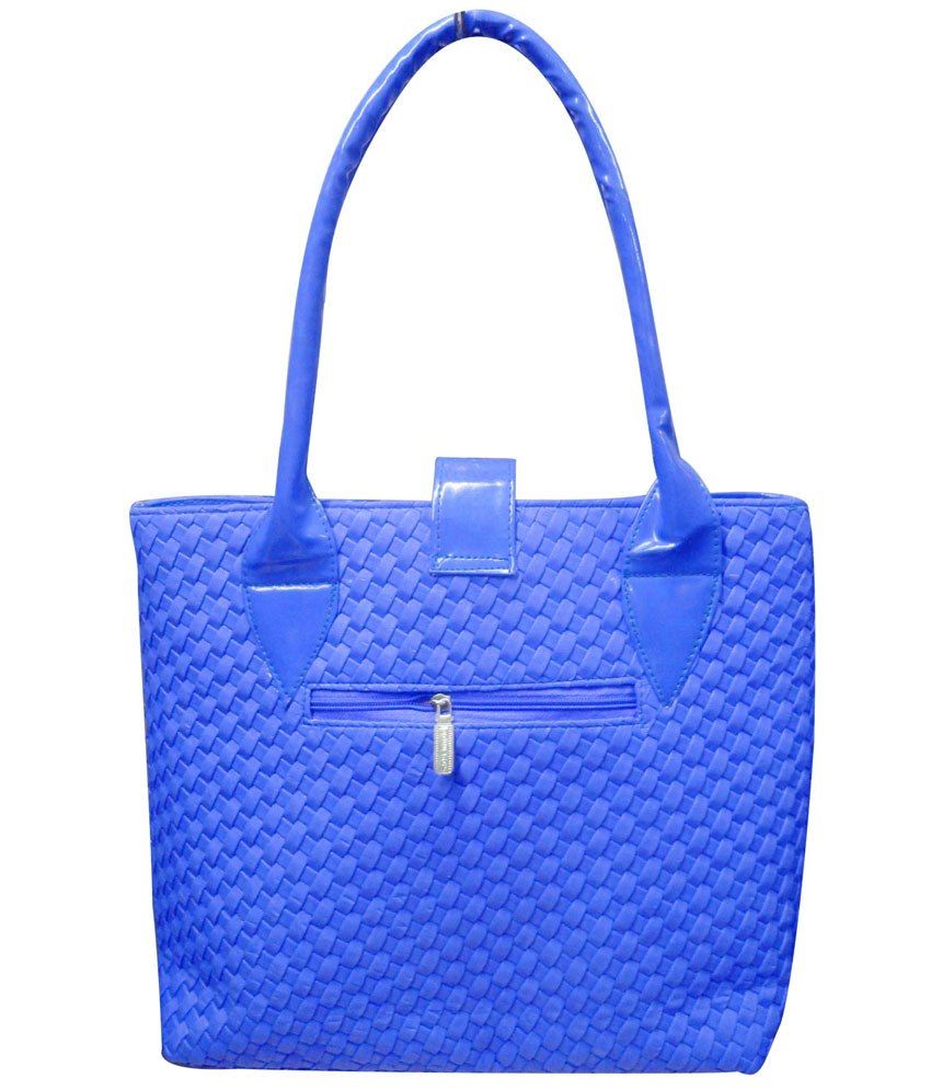 bright blue shoulder bag