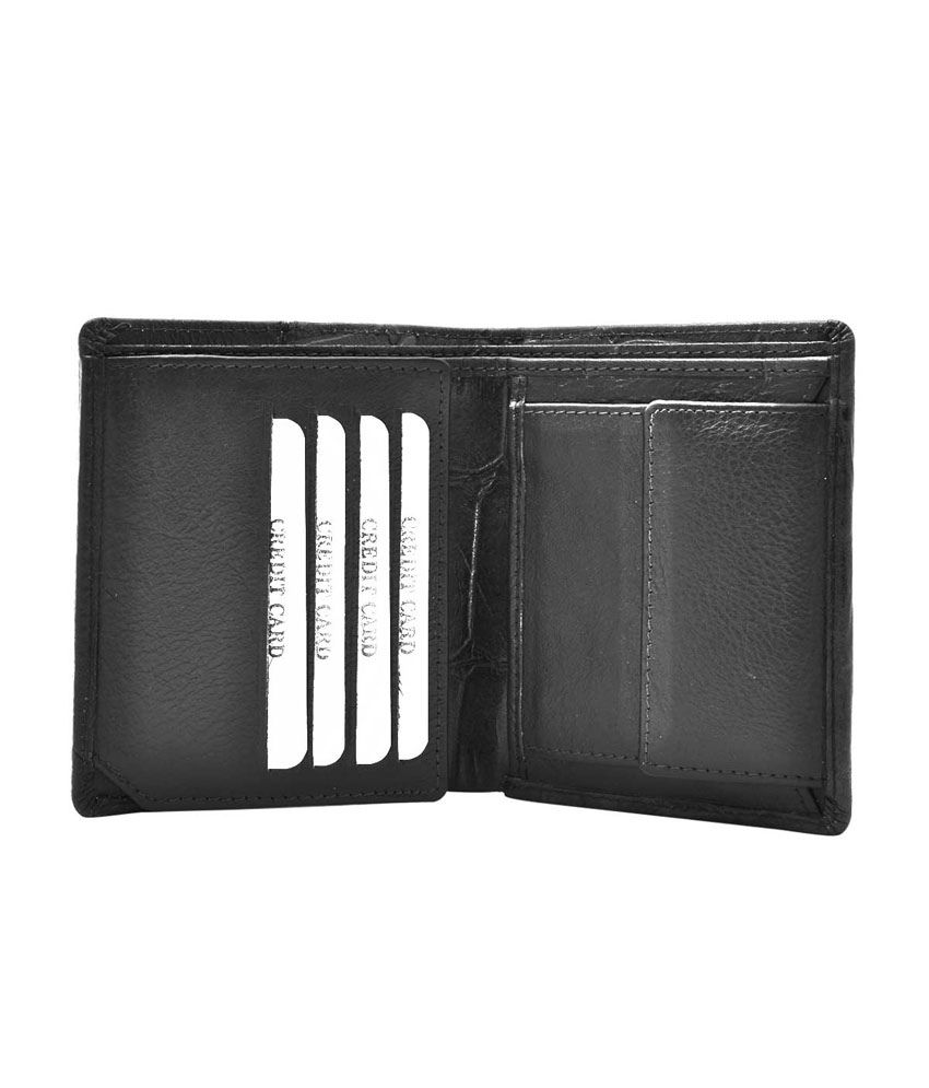 Hawai - Black Leather Men's Short Wallet ( Pack of 1 ): Buy Online at ...
