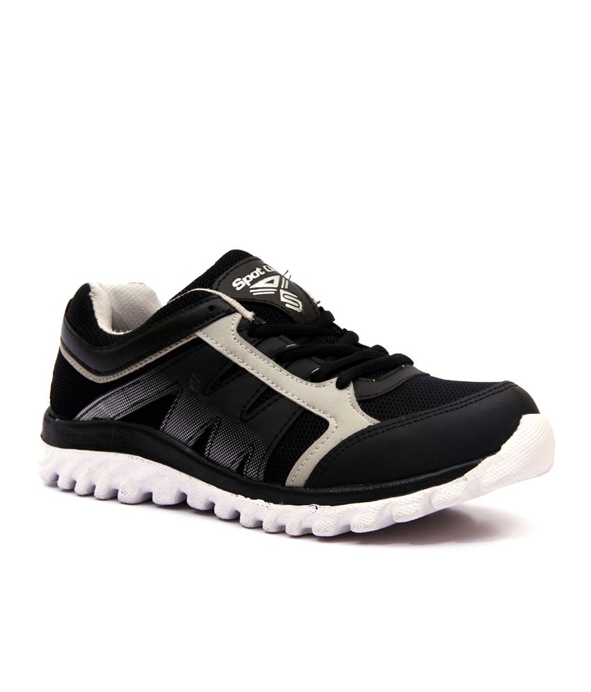 Spot On Black Running Men's Sport Shoes 