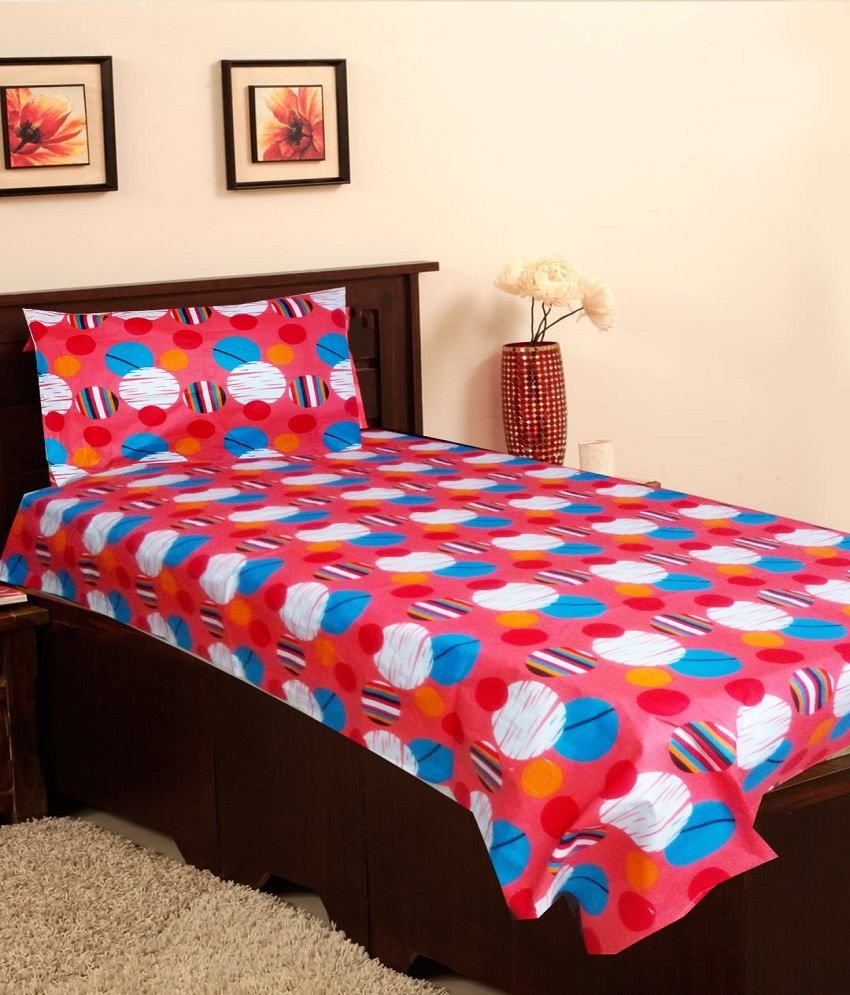 Homefab India Multi Cotton Single Bed Sheet (buy 1 Get 1 Free) Buy Homefab India Multi Cotton