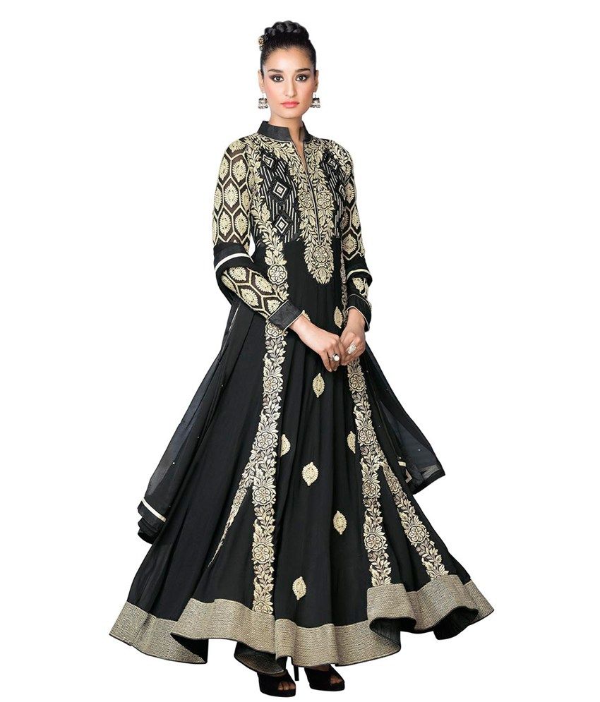 inddus black anarkali