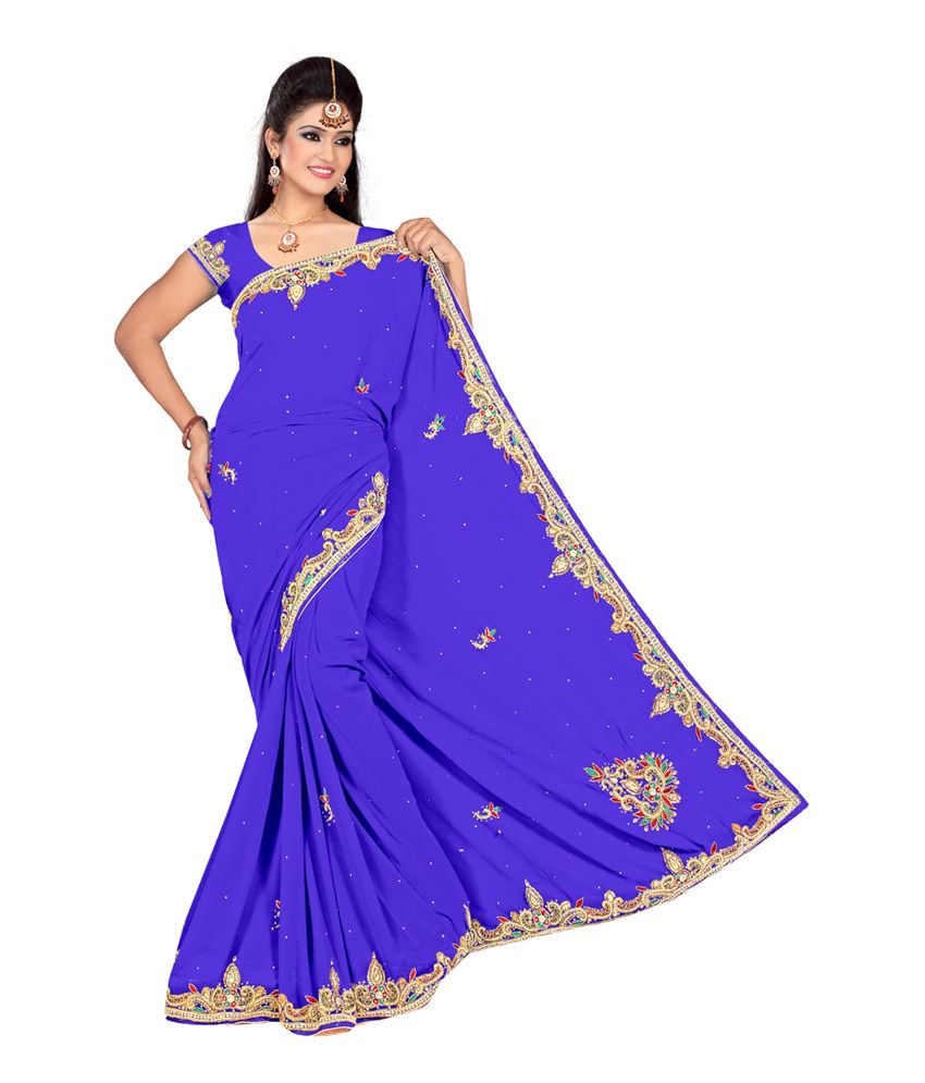 Sree Hari Sarees Blue Saree Buy Sree Hari Sarees Blue