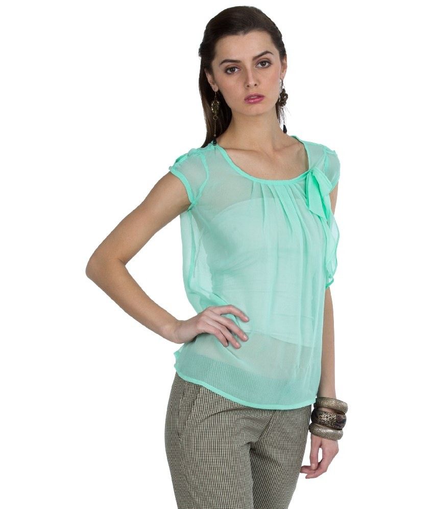 Zovi Mint Green Sheer Top Buy Zovi Mint Green Sheer Top Online at