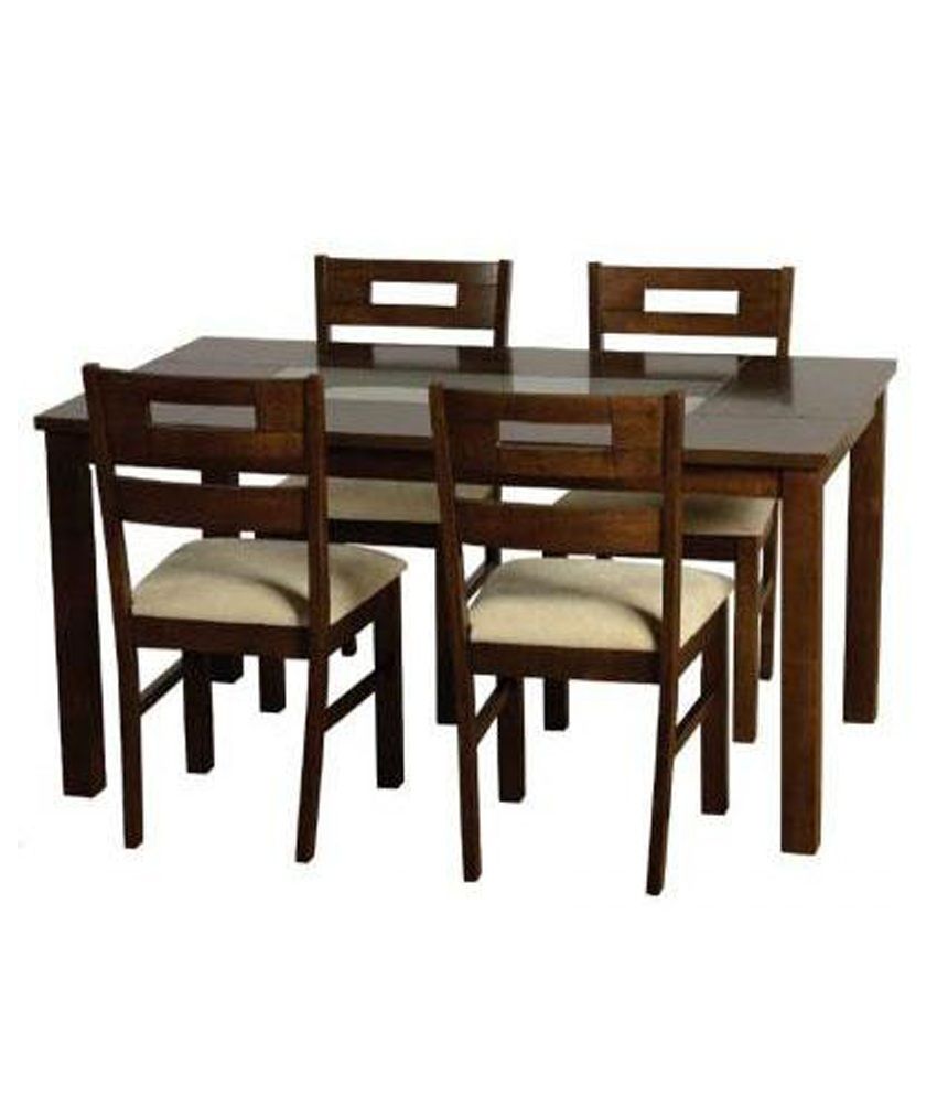 solid wood 4 seater dining set