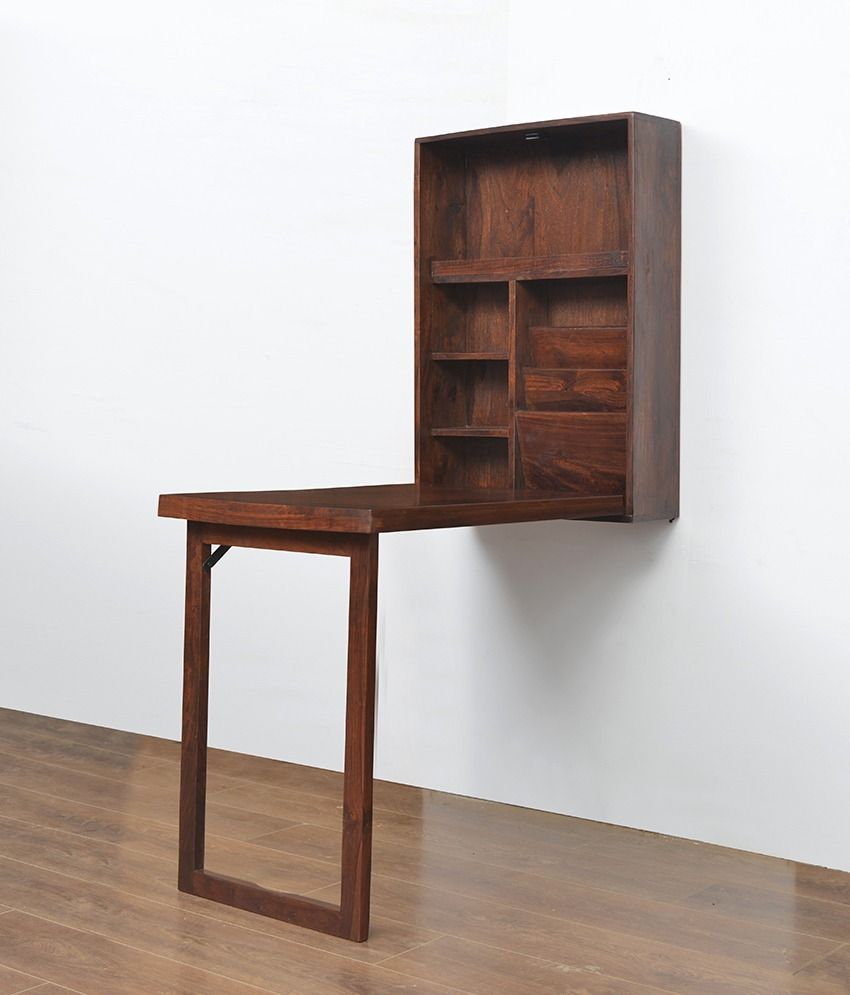 Valindor Wall Mount Study Table - @home Nilkamal, brown ...