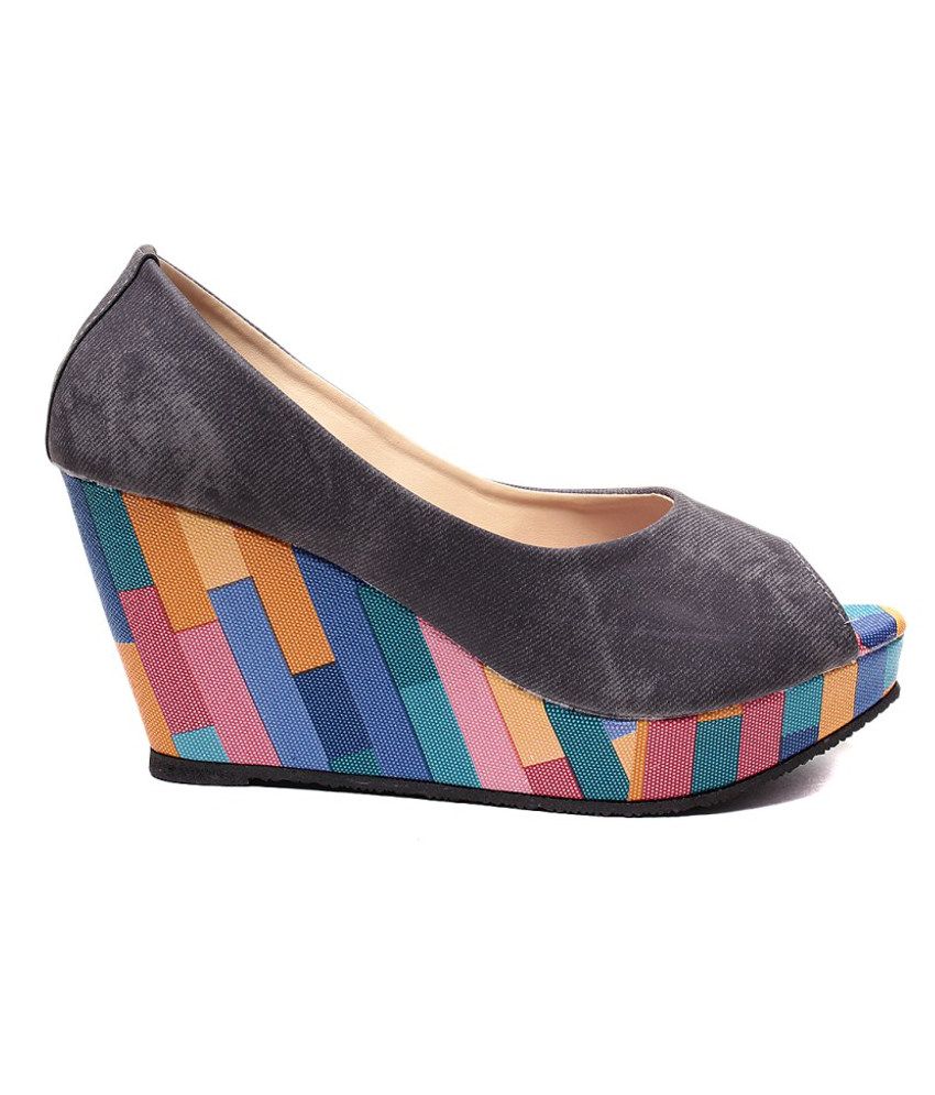 Ruby Gray Wedges Pumps Price in India Buy Ruby Gray Wedges Pumps