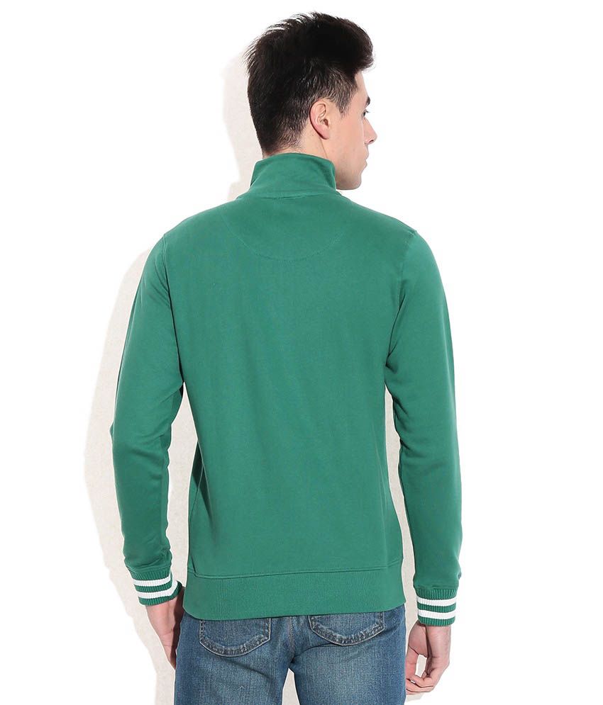 Pepe Jeans Green Cotton Sweatshirt - Buy Pepe Jeans Green Cotton Sweatshirt Online at Low Price 