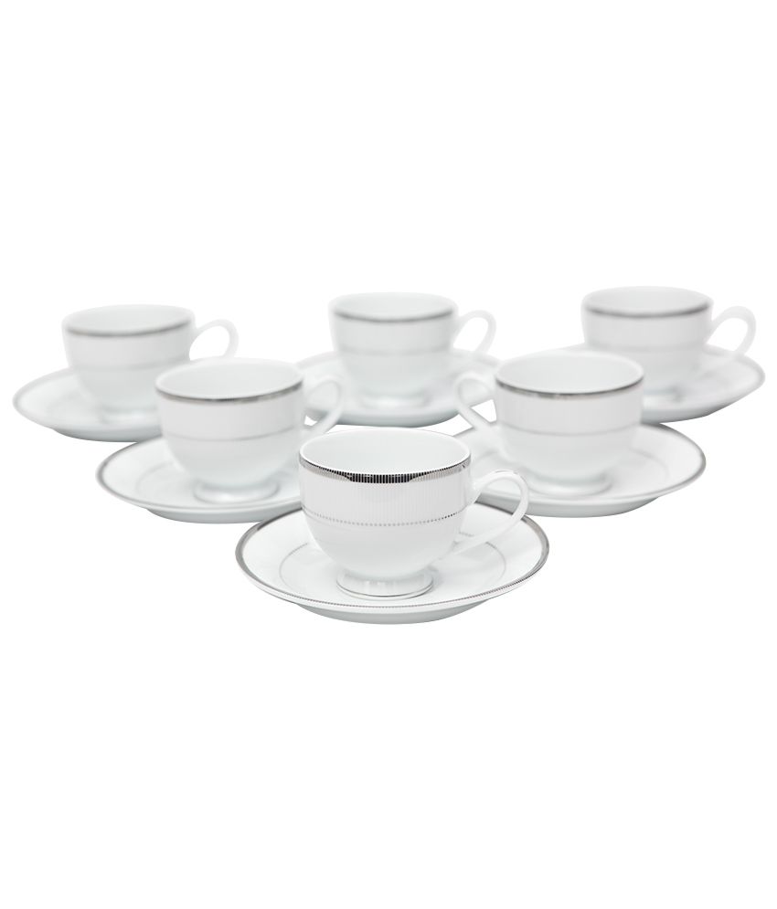 Lakline Porcelain Cups And Saucers Set 12 Pcs Buy Online at Best