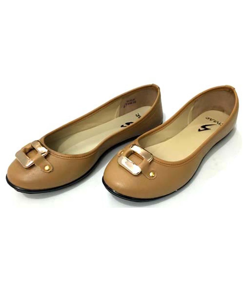 tan ballerina shoes