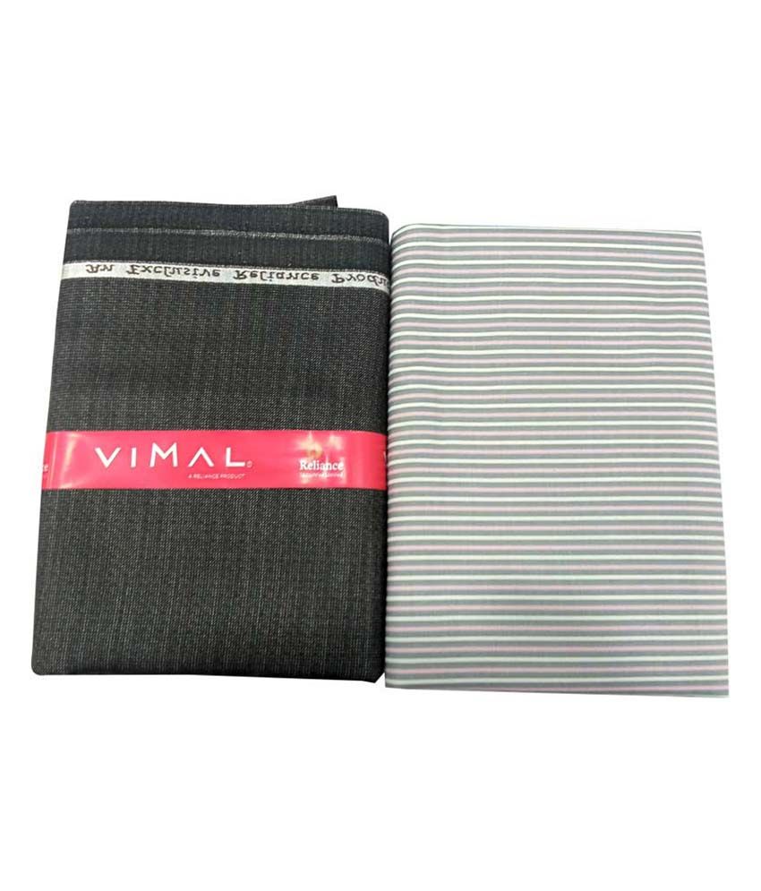 Vimal Multicolour Poly Blend Unstitched Shirts & Trousers With Perfume ...