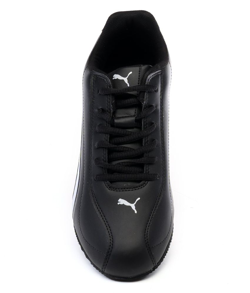 puma black sports shoes