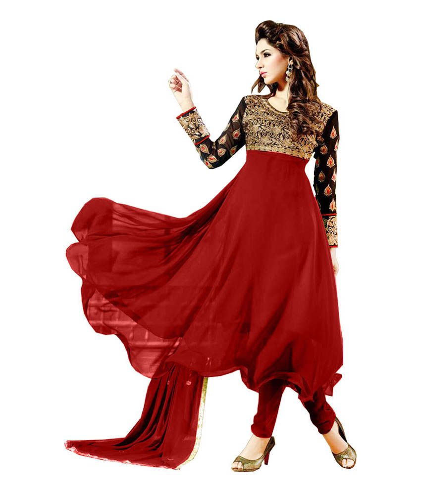 maroon colour ka frock