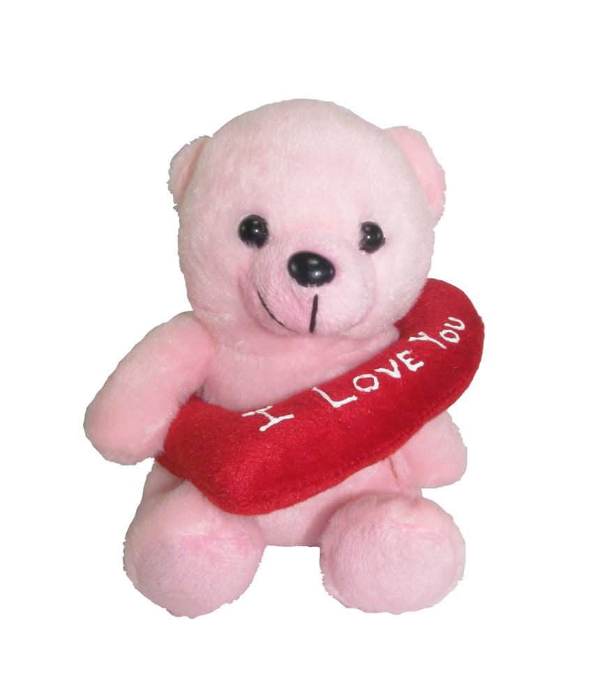     			Tickles I Love You Pink Teddy Stuffed Soft Plush Toy Kids Birthday 16 cm