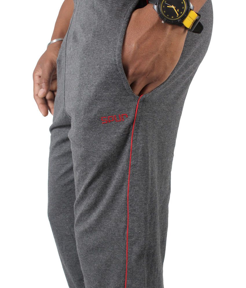 Spur Gray Cotton Track Pant - Buy Spur Gray Cotton Track Pant Online at ...
