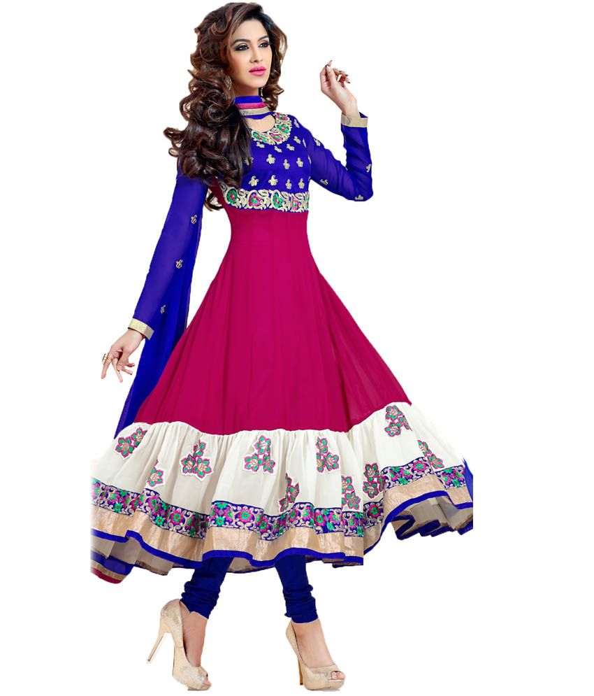 multicolour anarkali suit
