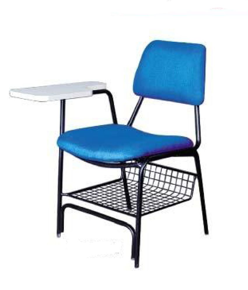 rekha blue colour classroom chair with writing pad  buy