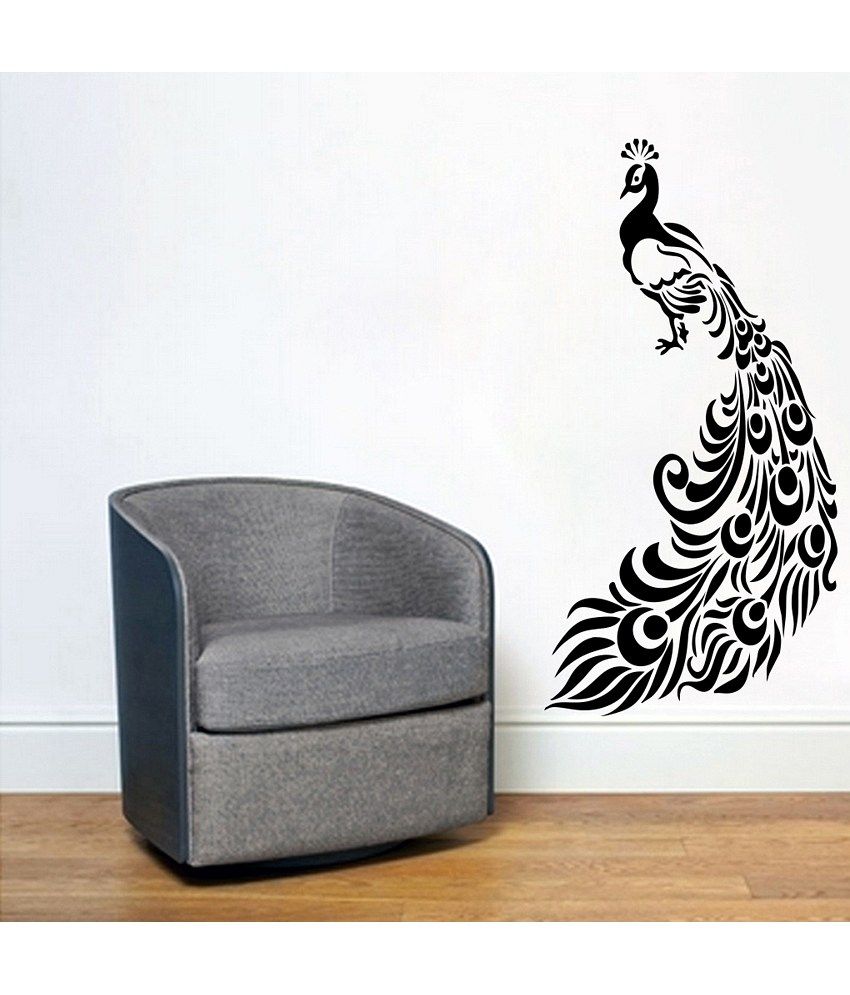 Decor Kafe Peacock Wall Decal - Buy Decor Kafe Peacock Wall Decal ...