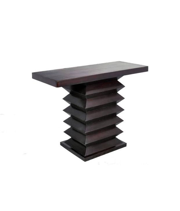 Ethnic Handicrafts Console Table In Dark Red Maghony Finish - Buy ...