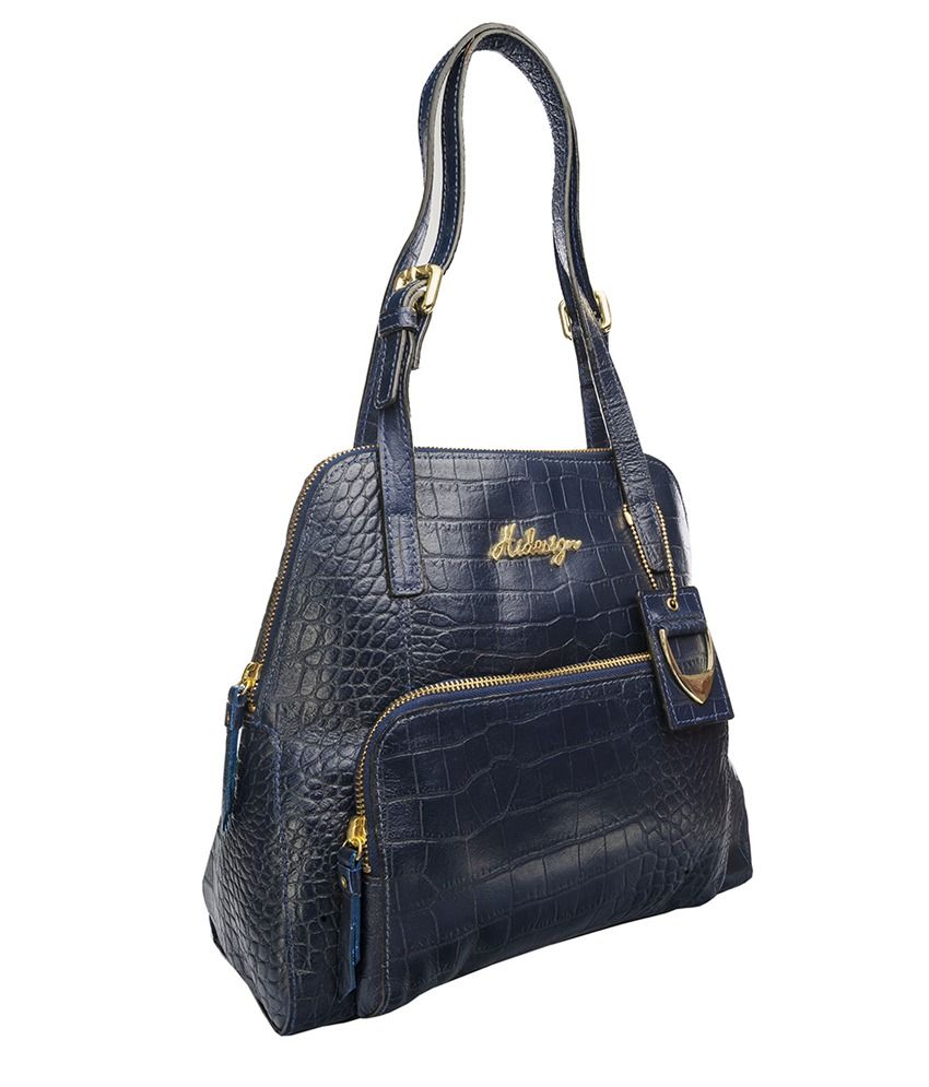 Hidesign 109 01 Blue Leather Shoulder Bag - Buy Hidesign 109 01 Blue ...