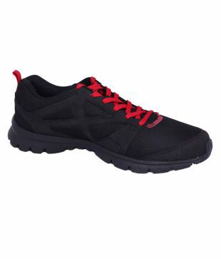 reebok black and red sport shoes