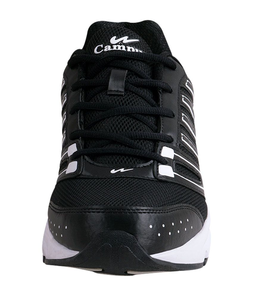 campus black sports shoes