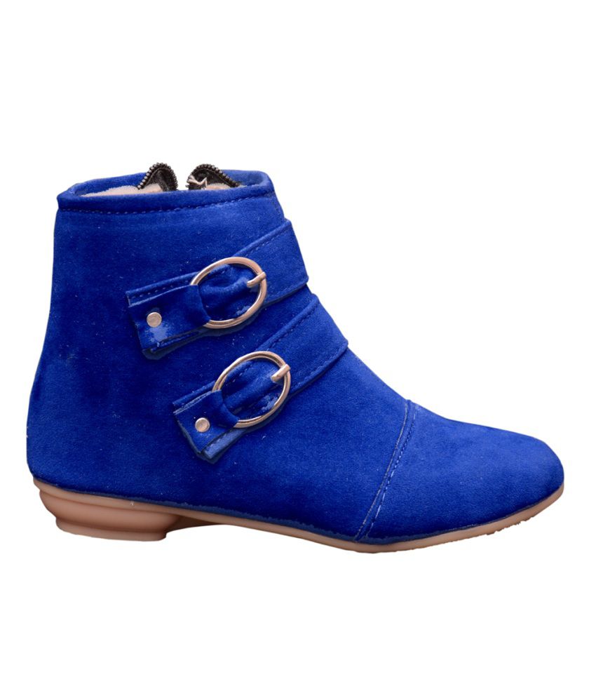 girls blue boots