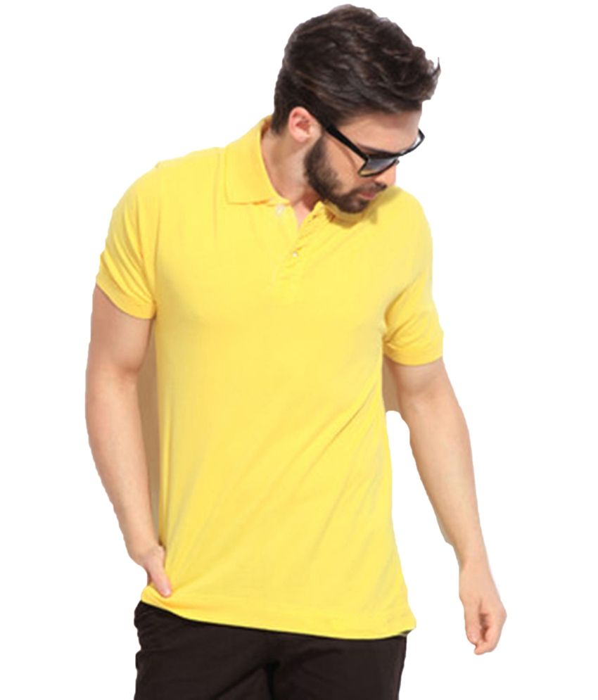     			Nimya  Yellow Polo T-shirt