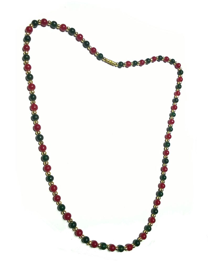 Swarnim Jewellers Red Green Golden Moti 