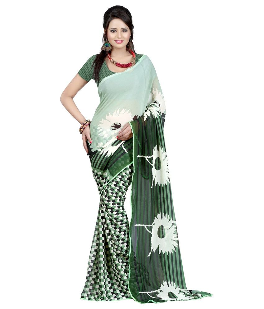 global desi dhoti saree green