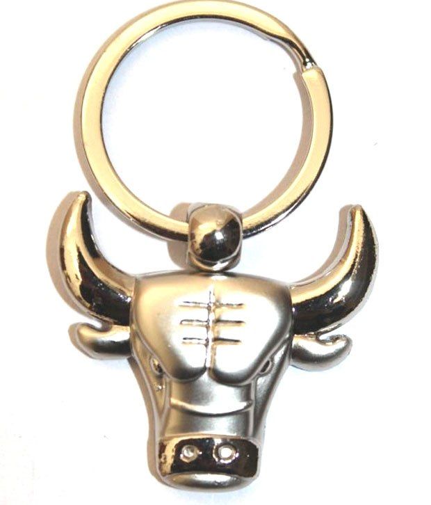 Discount4product Key Chain Bull Face , Full Metallic, High Quality