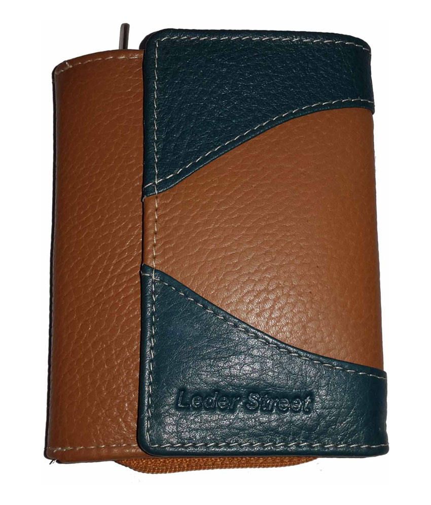 Buy Leder Street Designer Leather Bifold Regular Wallet For Women at