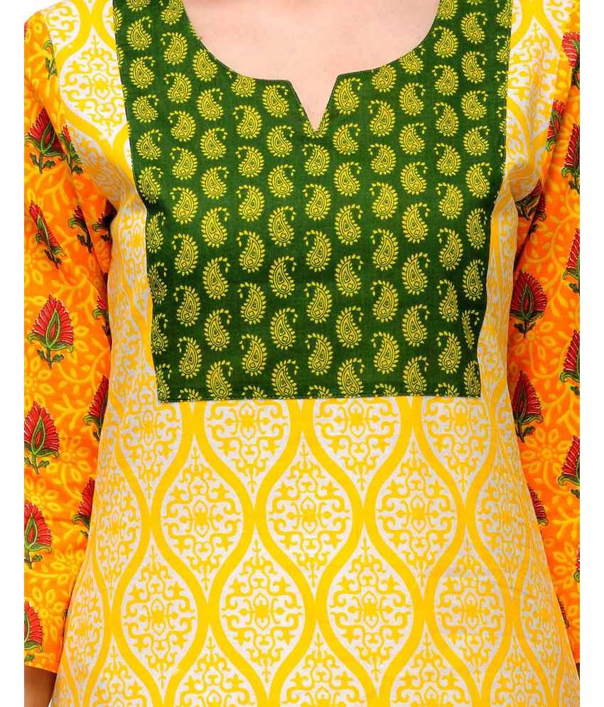 patch neck design for kurti