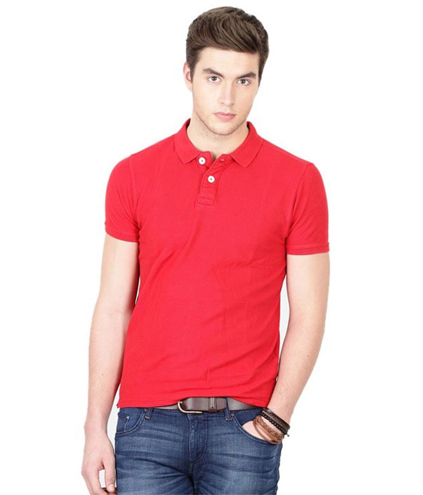 Haltung Black Jeans & Red Polo T Shirt Combo - Buy Haltung Black Jeans ...